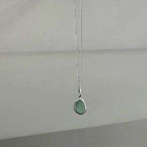 Seafoam Green Sea Glass Necklace
